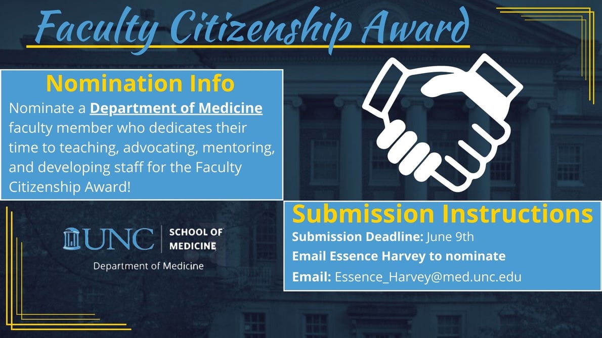 Department of Medicine Faculty Citizenship Award